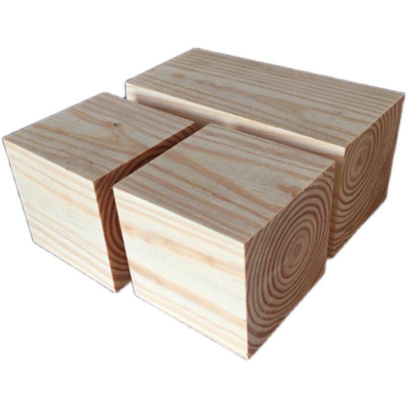 正方体松木实木方块加高茶几垫高床底桌脚增高模型制作工具