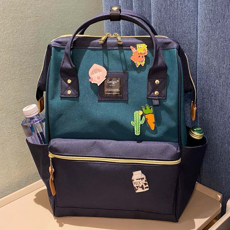 升级版日本乐天双肩包男女学生大容量电脑书包潮街头防水旅行背包