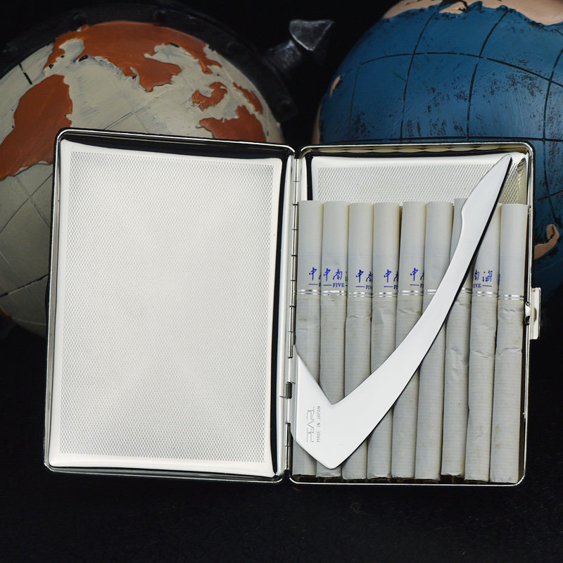 日本原装明珠tsubotapearl真皮烟盒小巧超薄9支烟盒