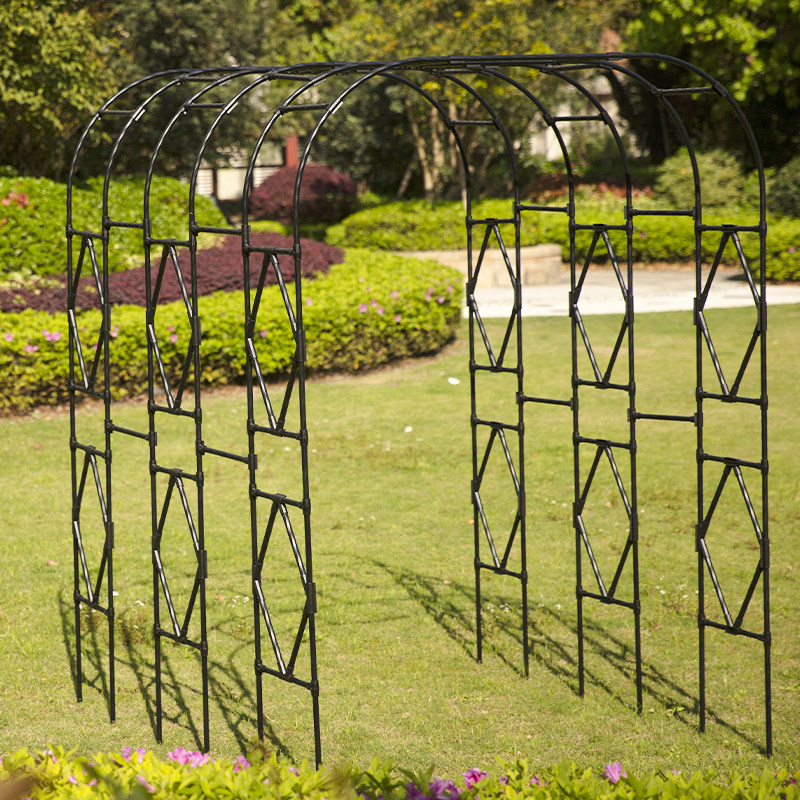 架子拱门爬藤藤架铁线莲花架植物拱形月季月季花花架