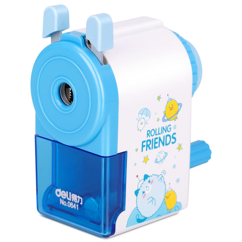 笔刀得力铅笔手摇卷笔刀多功能钻刨旋绞小学生新款卷笔器