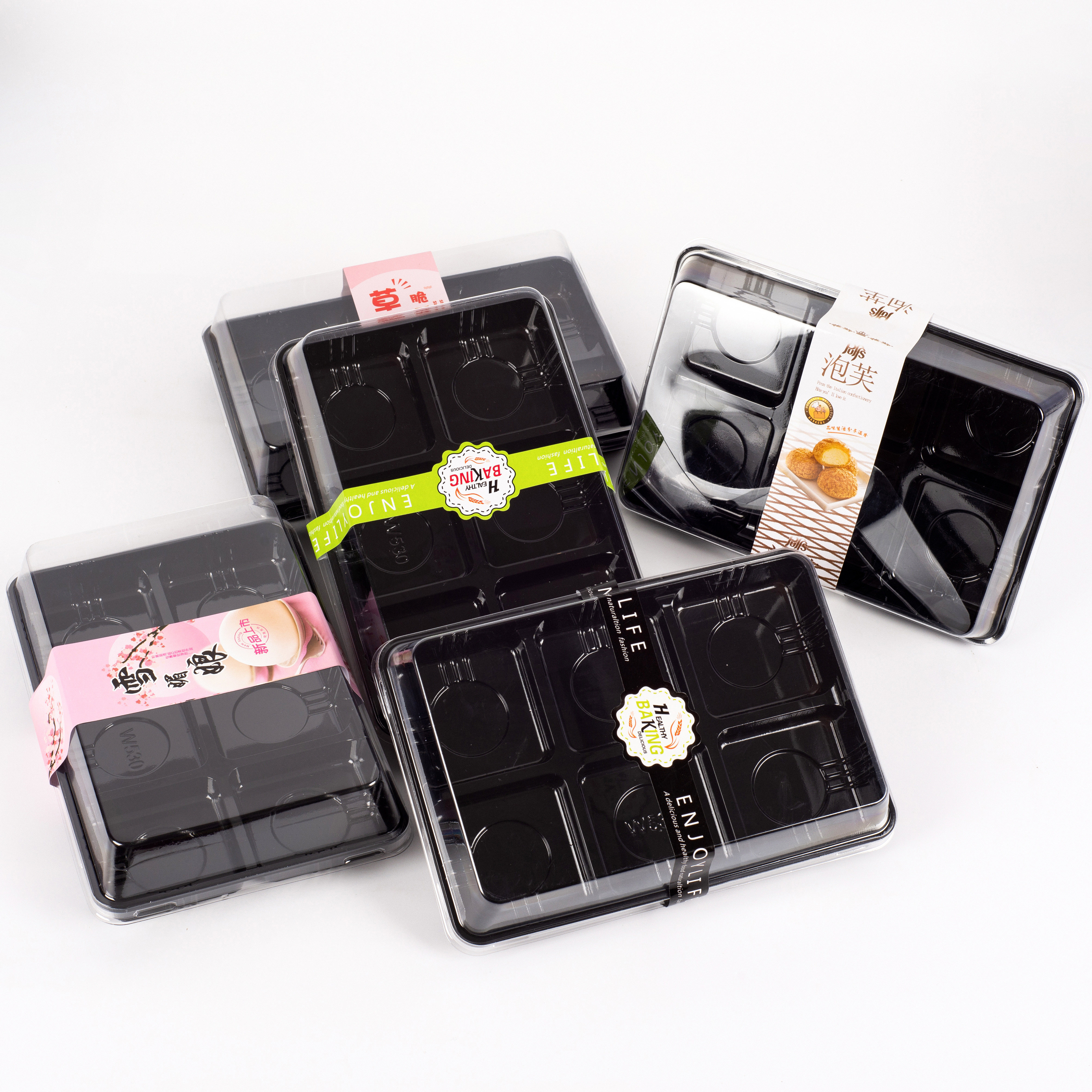 糕点套包包装盒打包吸塑泡芙烘焙纸托盒子雪媚娘点心包装盒