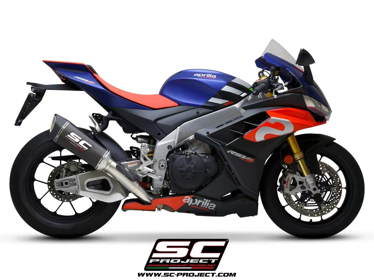 意大利sc阿普利亚rsv4钛合金排气管改装sc1-r长款碳纤维摩托车排气管