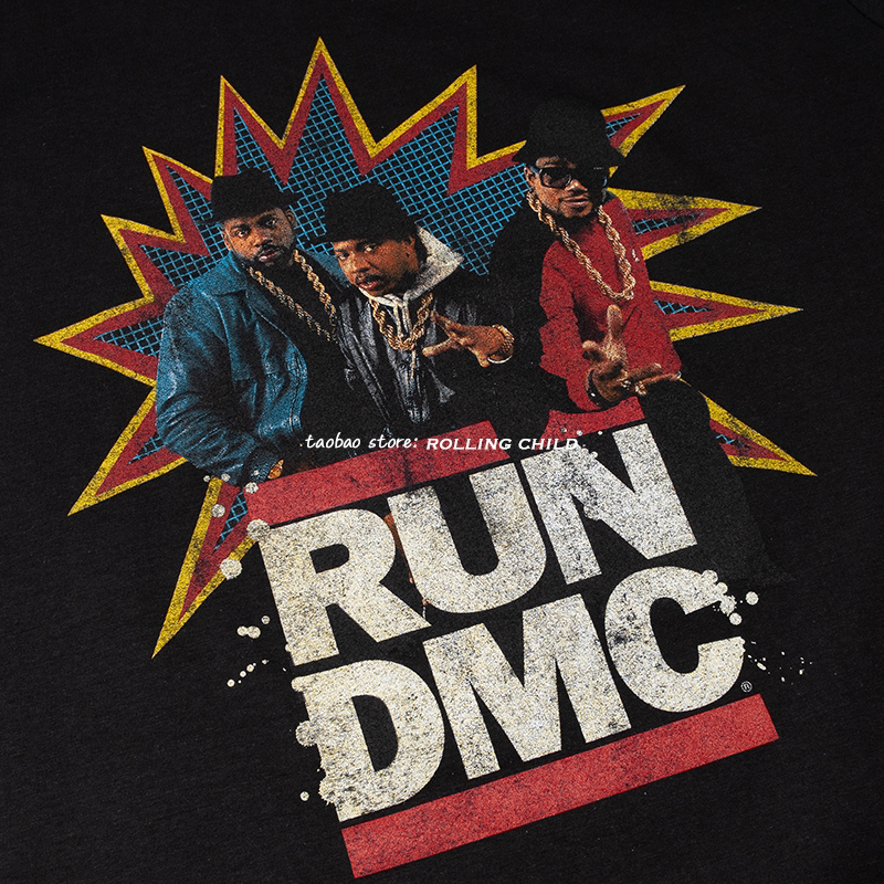 正版rundmcvintage说唱嘻哈hiphop摇滚乐队短袖官方t恤