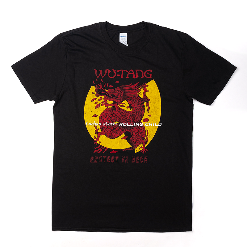 正版wutangclan美式复古vintage摇滚说唱嘻哈潮牌t恤
