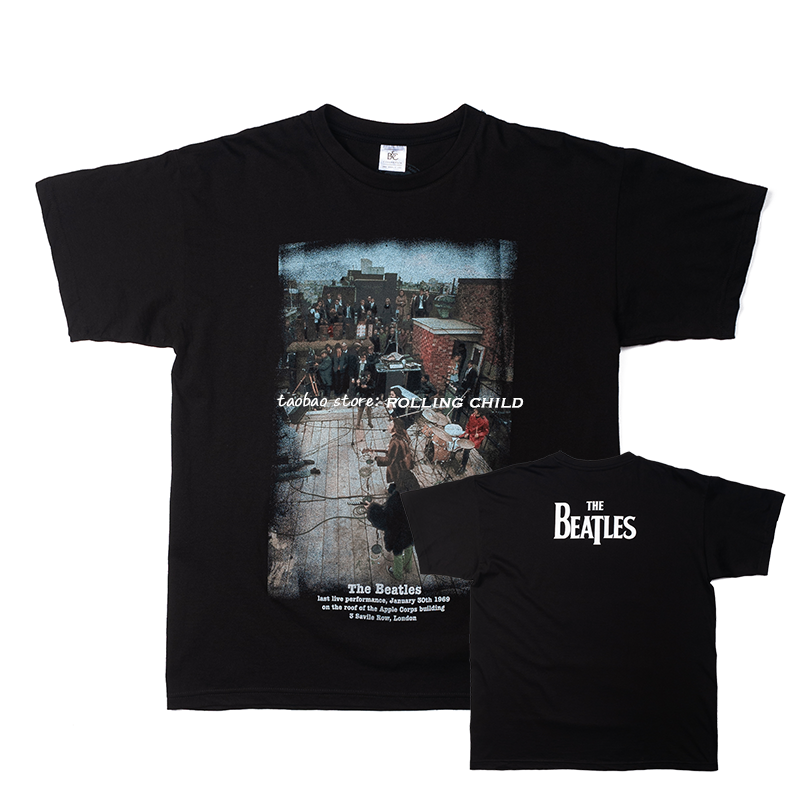 正版The Beatles披头士甲壳虫乐队vintage摇滚短袖T恤d官方现行版