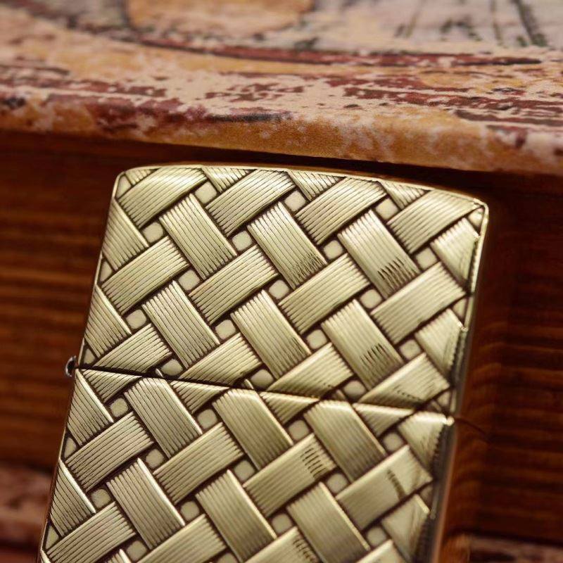 原装正品美国zippo黄铜盔甲机千丝万缕双面3d浮雕zippo
