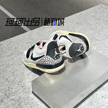 Air Jordan Legacy312 AJ312 ສີຂາວສີຂີ້ເຖົ່າ retro low-top ເກີບບ້ວງບາດເຈັບແລະ CD9054-101