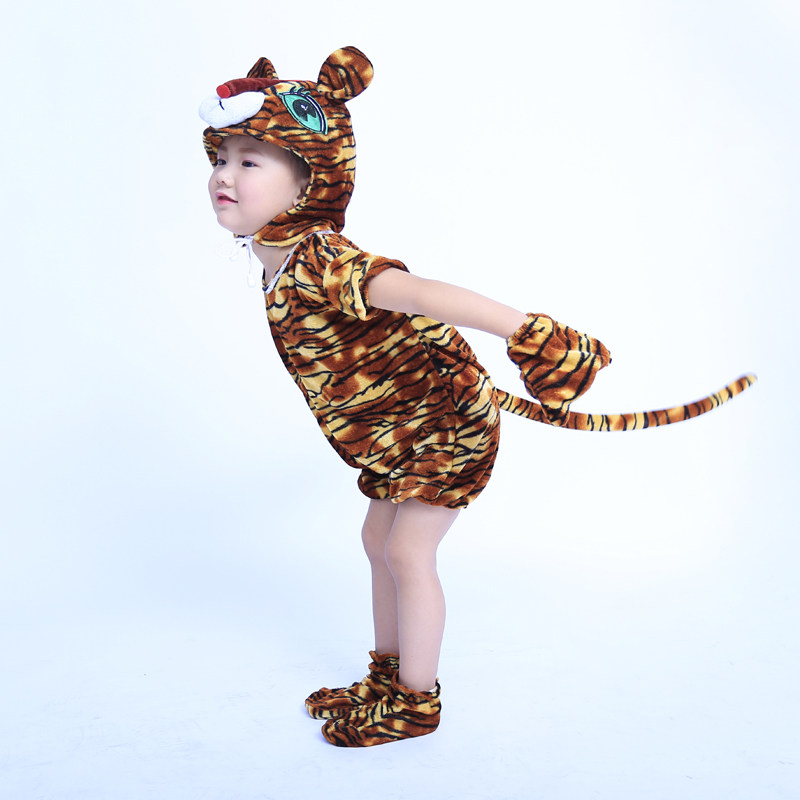儿童小老虎套装森林之王十二生肖狐狸大灰狼舞台课本剧动物演出服