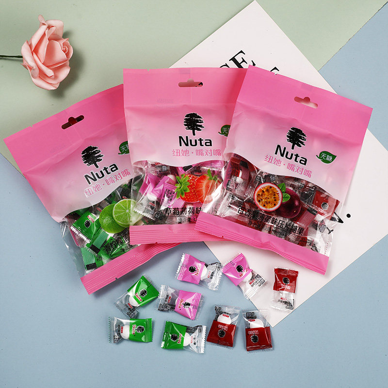 Nuta无蔗糖薄荷糖强劲清凉网红接吻糖水果味含片清新口气32g袋装