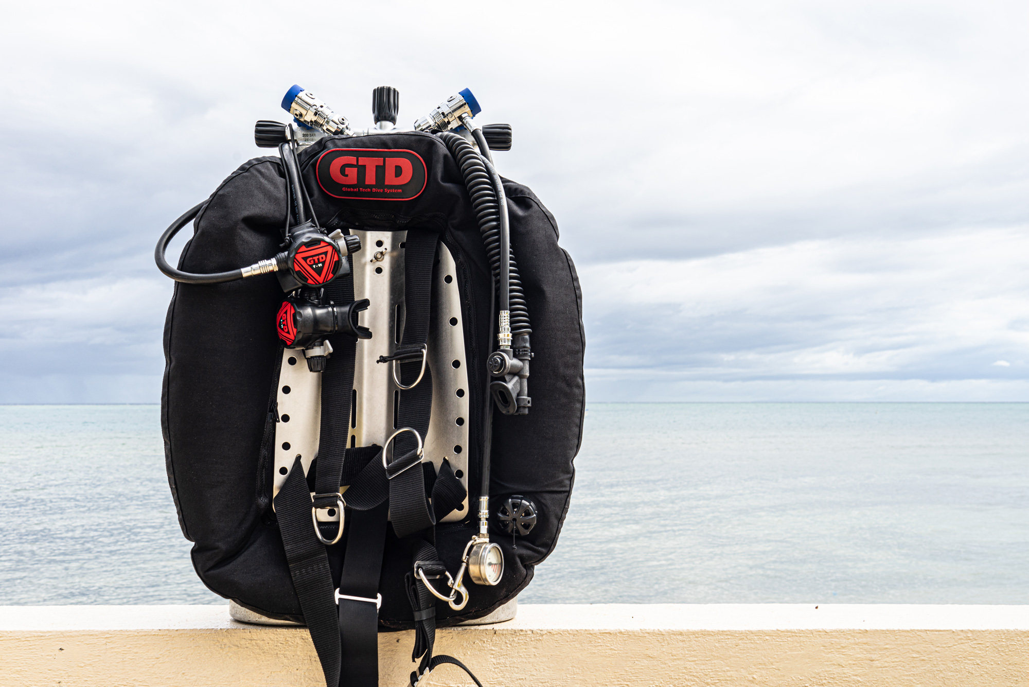 gtd技术潜水双瓶背飞调节器套餐浮力调整器bc