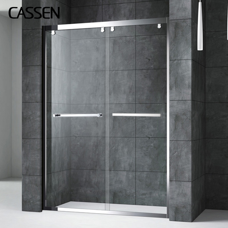 cassen不锈钢安装包安装推拉门浴室隔断淋浴分离干湿