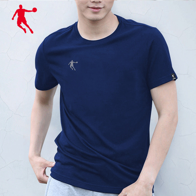 运动短袖乔丹2021夏季新款正品圆领纯色速干运动t恤