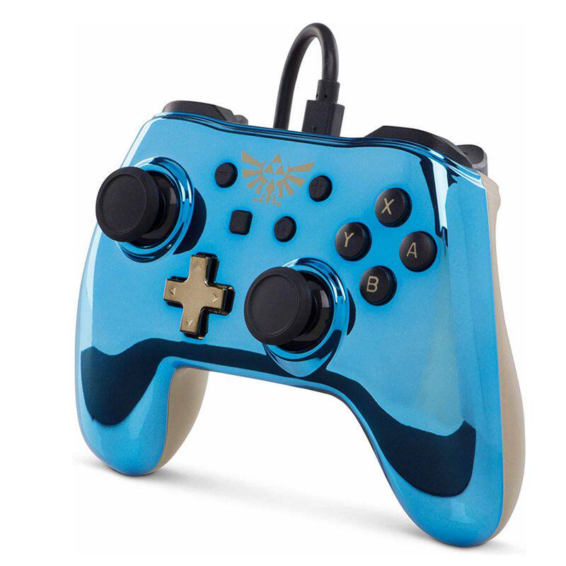 poweranintendoswitch有线游戏手柄加强chromezelda蓝色游戏手柄