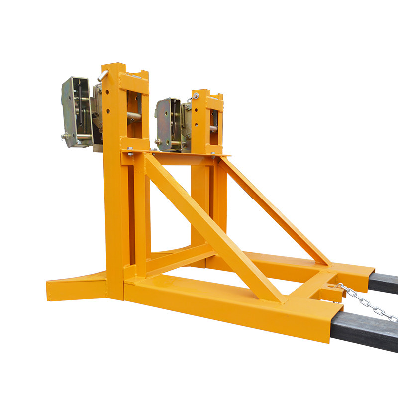 叉车油桶夹具油桶搬运抱桶器双嘴装卸鹰嘴夹桶器链条式加厚型专用