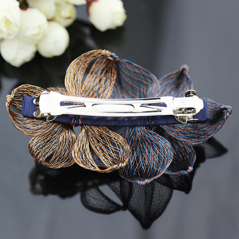 日本手工无胶铜丝弹簧发饰发夹顶夹扎马马尾发饰