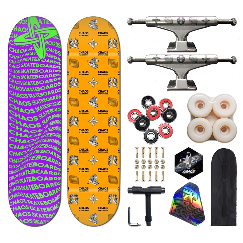 滑板高级初学者男女儿童成人chaos混沌专业双翘滑板