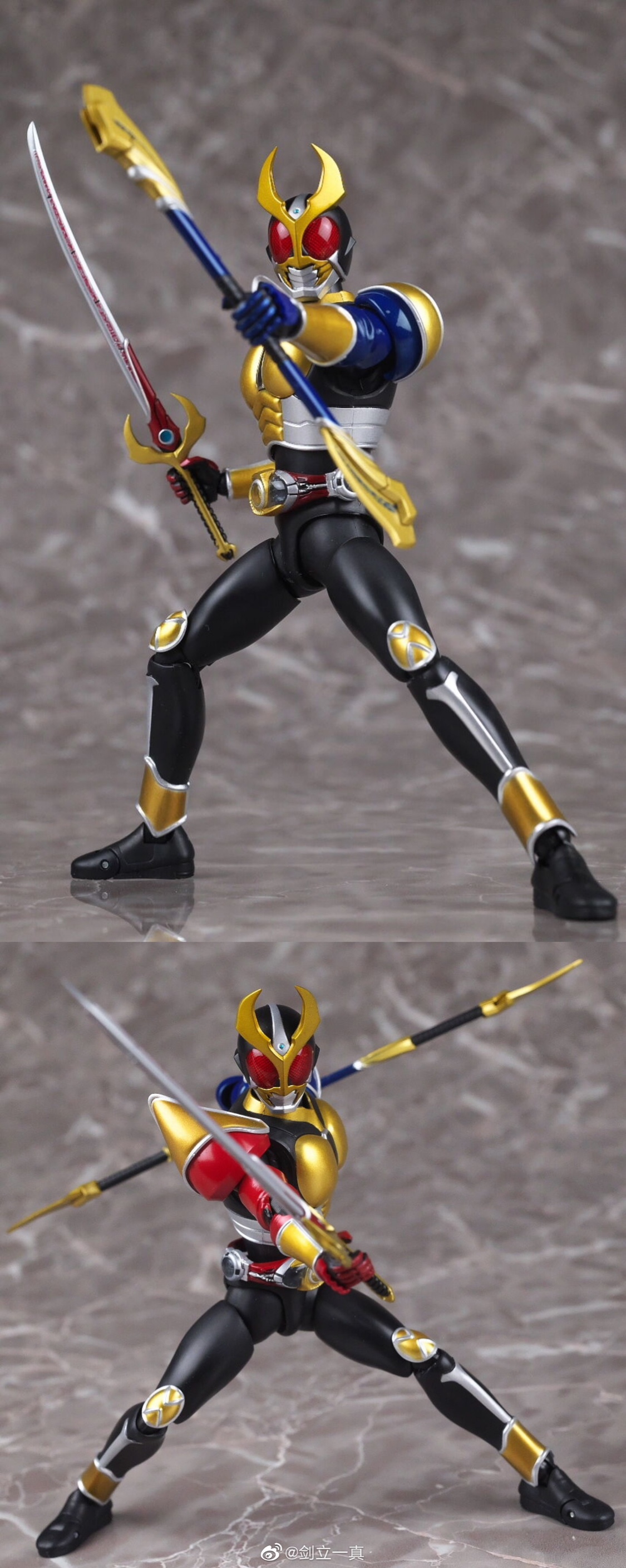 现货万代假面骑士真骨亚极三合一形态agito暴风手办
