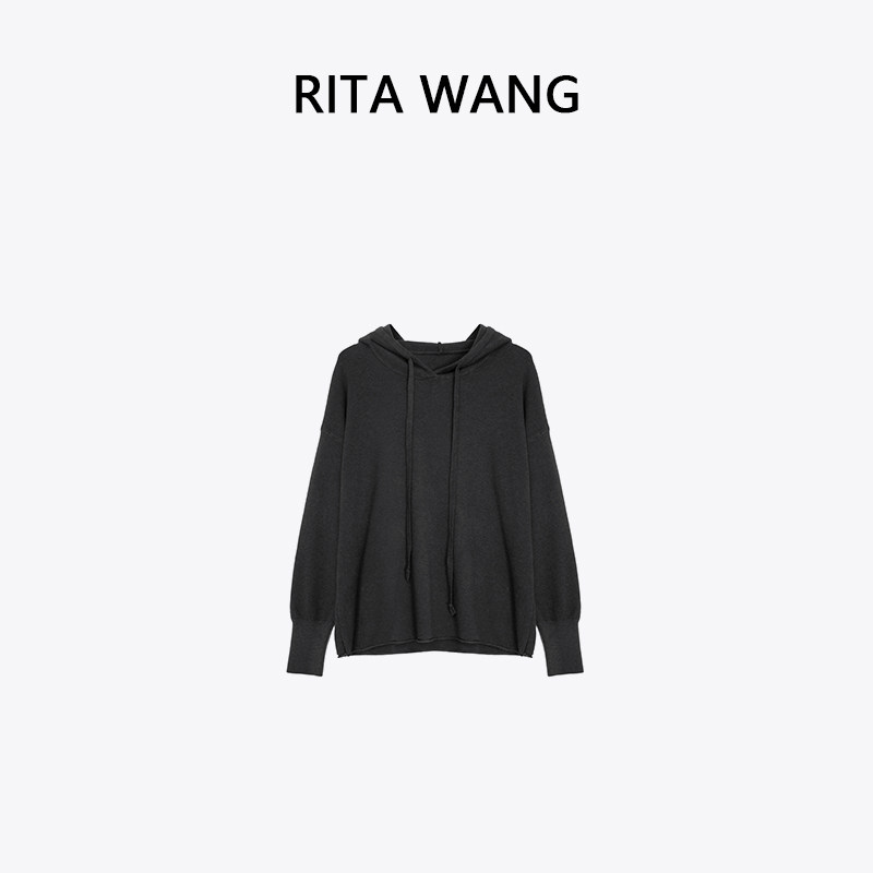 rita梓傲2022秋季新品懒人穿搭不费搭配灰色毛衣