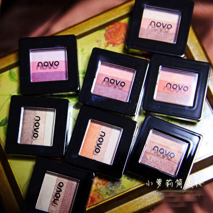 韩国nono一抹三色渐变懒人初学者眼影大地红色眼影