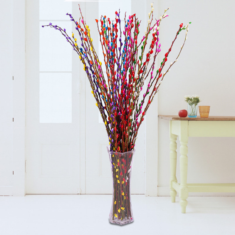 银柳真花 1米银柳鲜枝年宵花卉银柳干花可干放可水养可 20支包邮