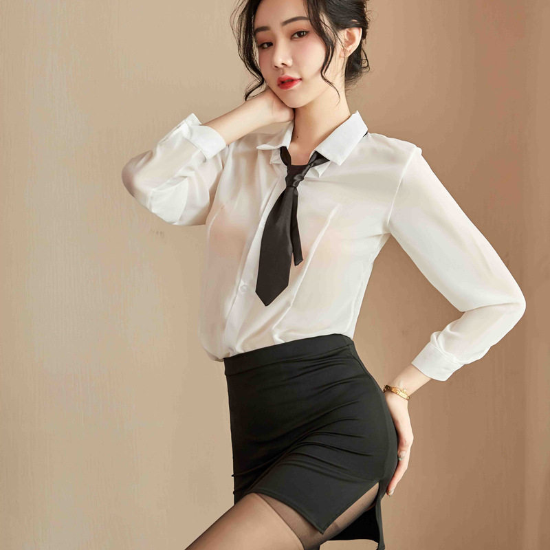 性感睡衣ol白领秘书情趣内衣紧身包臀夜制服诱惑睡衣