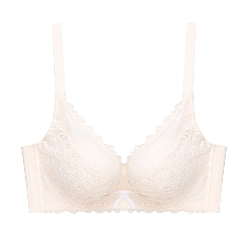 白色内衣女小聚拢大胸显小文胸调整整型收副文胸