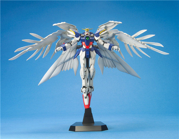 现货 万代 mg 1/100 wing 掉毛 天使 飞翼零式 高达 带支架 拼装