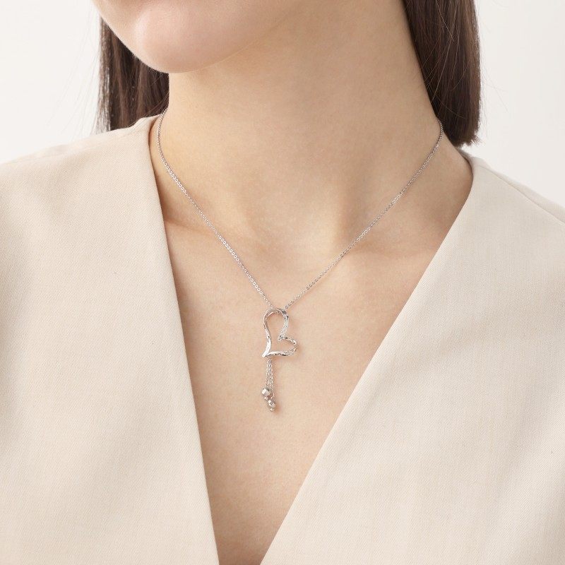 周生生pt950铂金心形吊珠项链白金项链套链78737u计价 - 价格2805