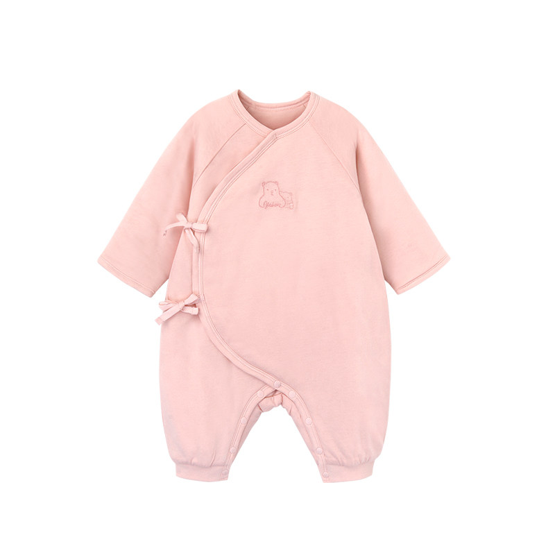 英氏婴儿连体衣宝宝夹棉保暖哈衣2020新款秋装连身衣