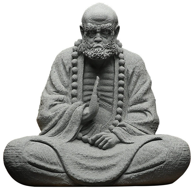 天然青石石头惠安石材日式达摩摆件佛像人物石雕