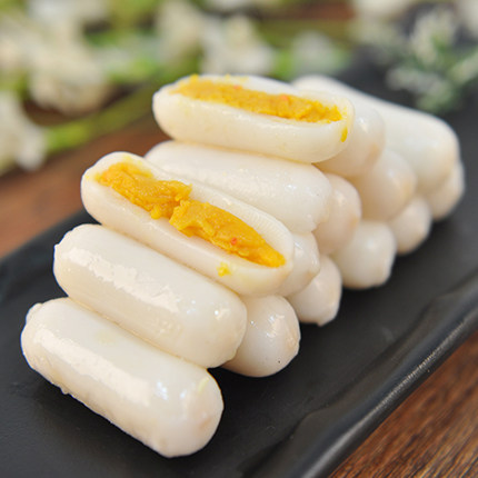 蛋黄年糕唐人基咸夹心200g咸蛋火锅店商用烧烤年糕