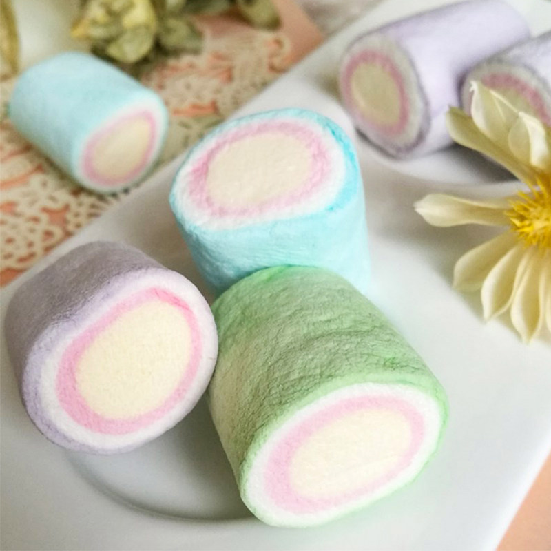 意大利进口纯爱歌娜彩虹棉花糖150g儿童可爱爱小糖果