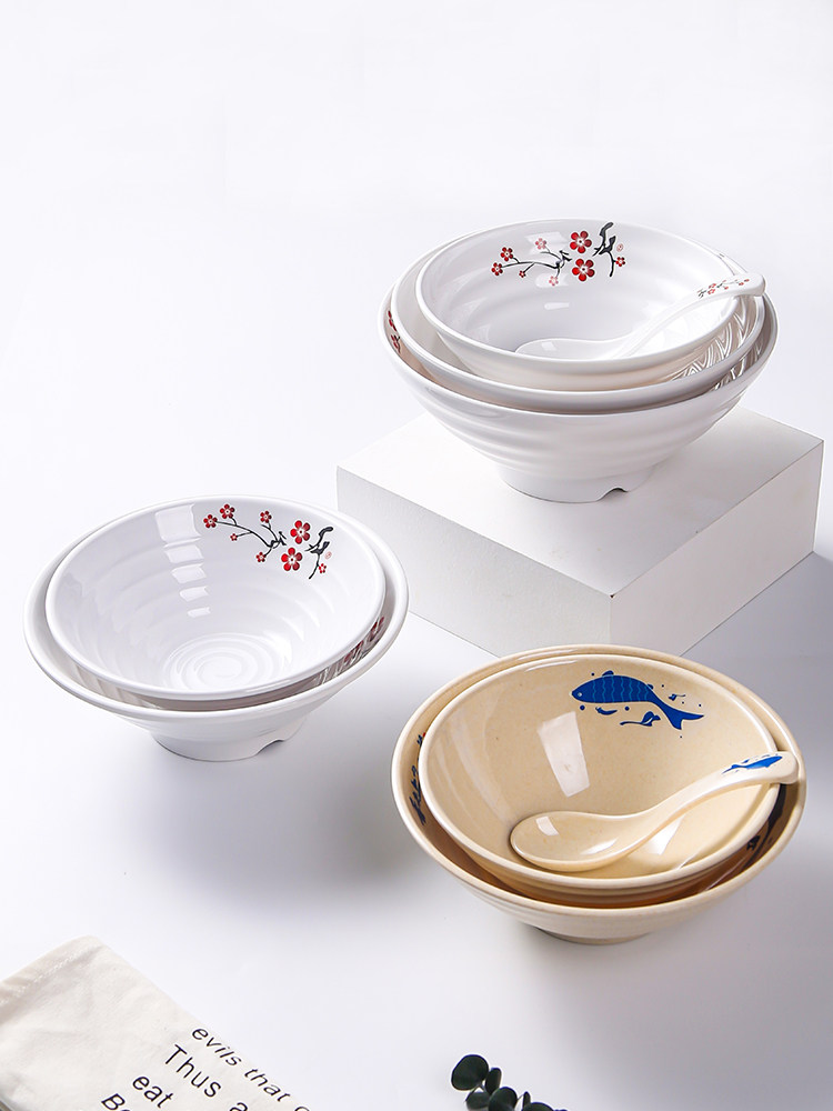 密胺面碗面馆专用碗塑料碗商用麻辣烫碗汤碗粥碗仿瓷餐具拉面碗