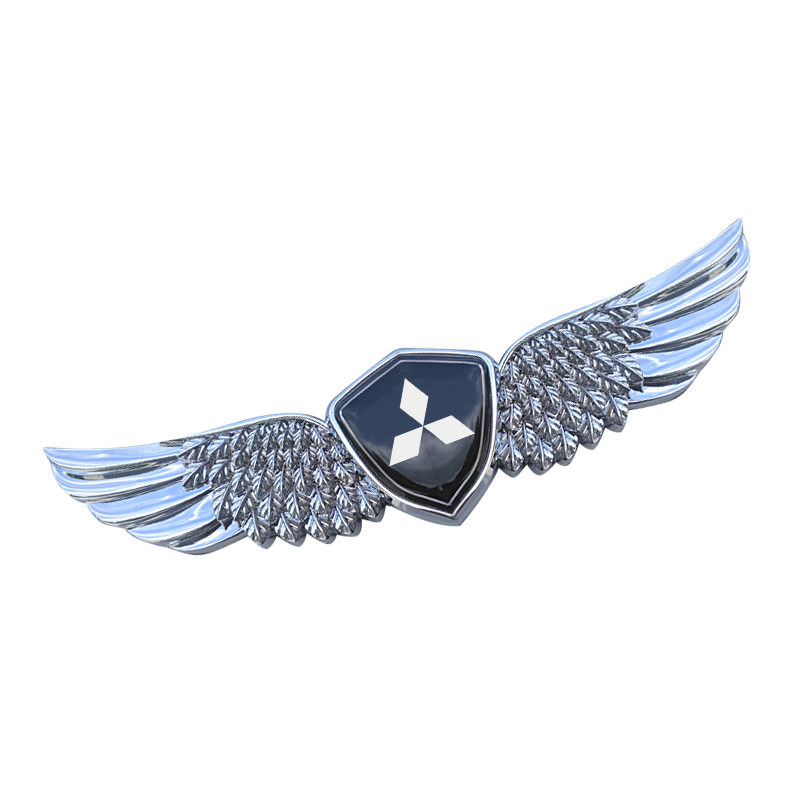 三菱欧蓝德劲炫奕歌帕杰罗金属飞鹰机盖车标贴车头汽车装饰贴