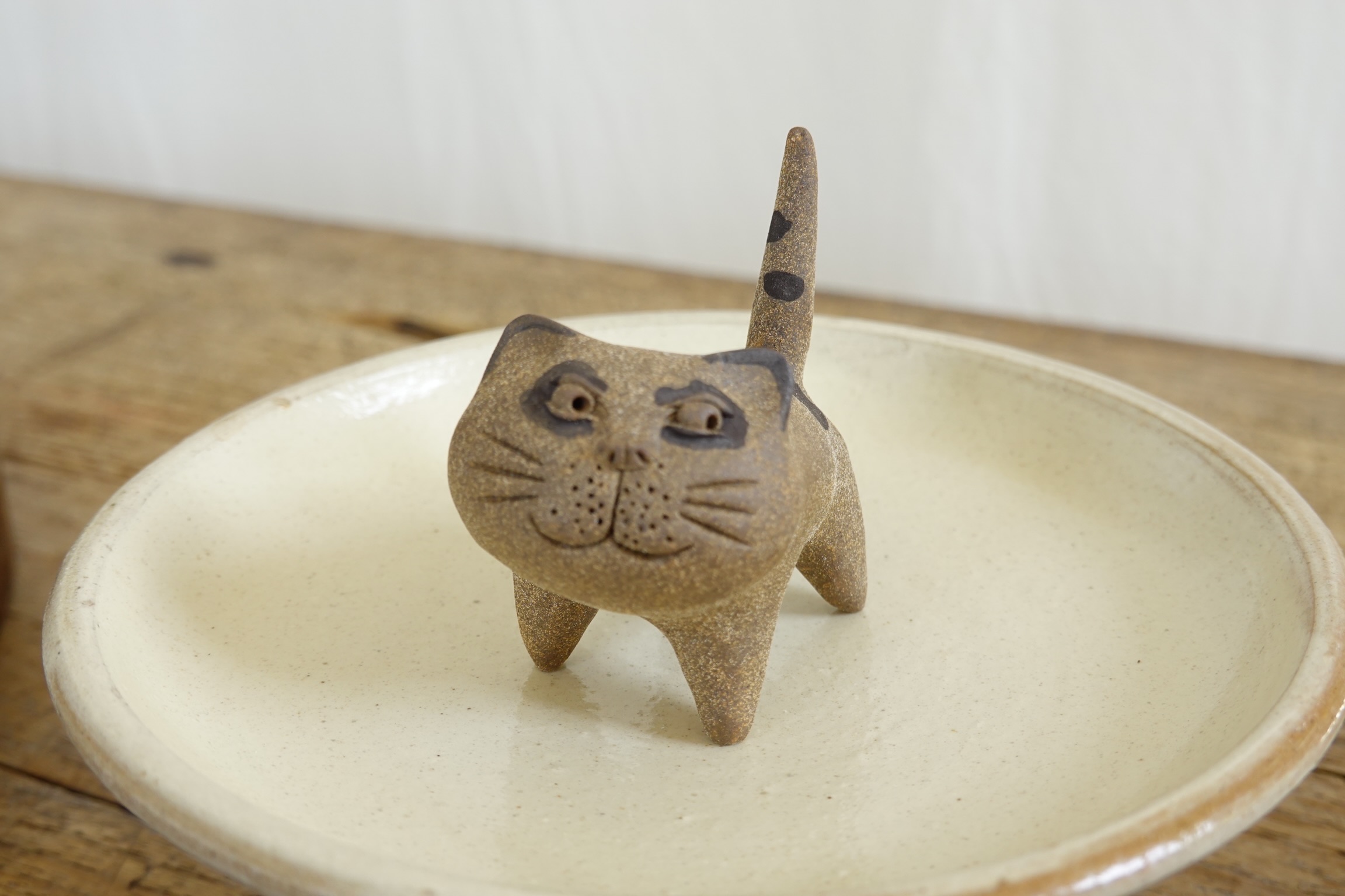 猫肥家润 丑萌系 喵咪茶宠 陶艺师手作茶宠摆件精品可养 手捏雕塑