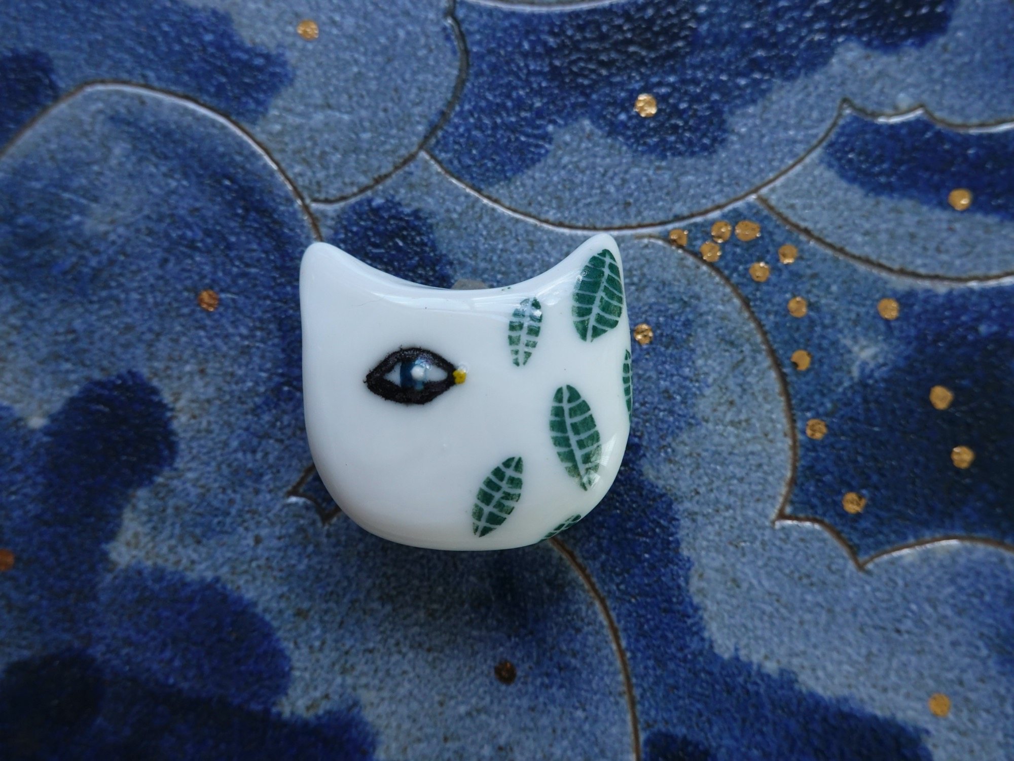 表情胸针陶瓷摆件手作手绘一物一拍胸针