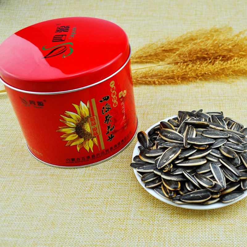 瓜子葵花籽礼盒内蒙五原特产四源瓜籽218g6罐瓜子