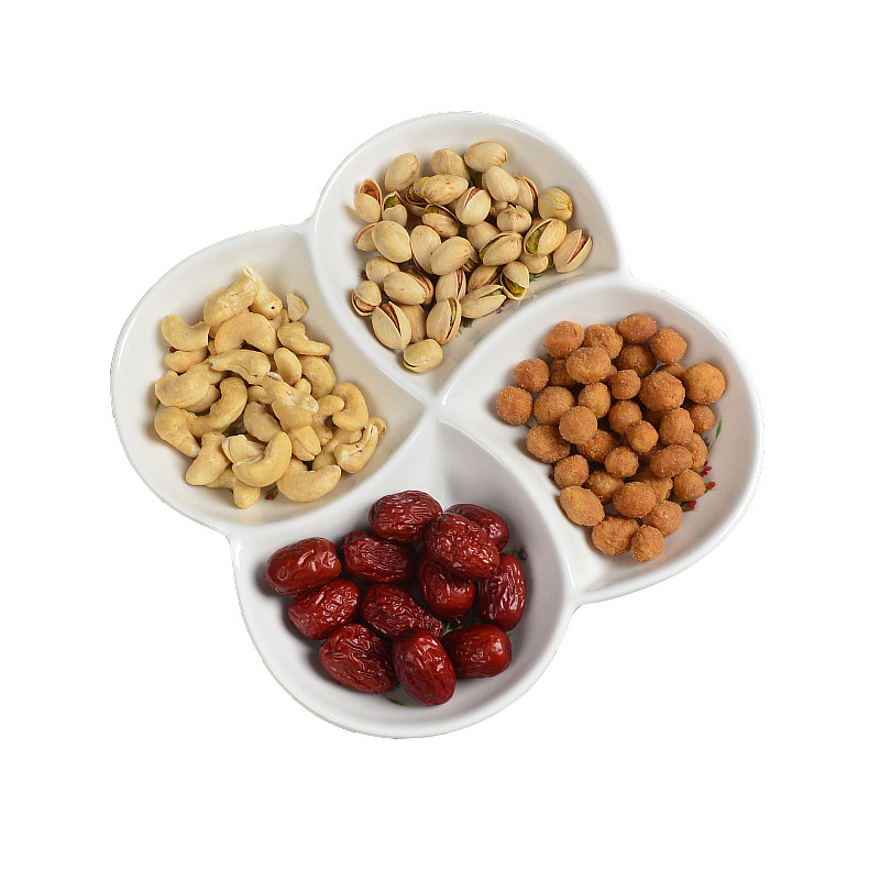 拼盘ktv干果小吃坚果卤水凉菜零食四格果盘果盆