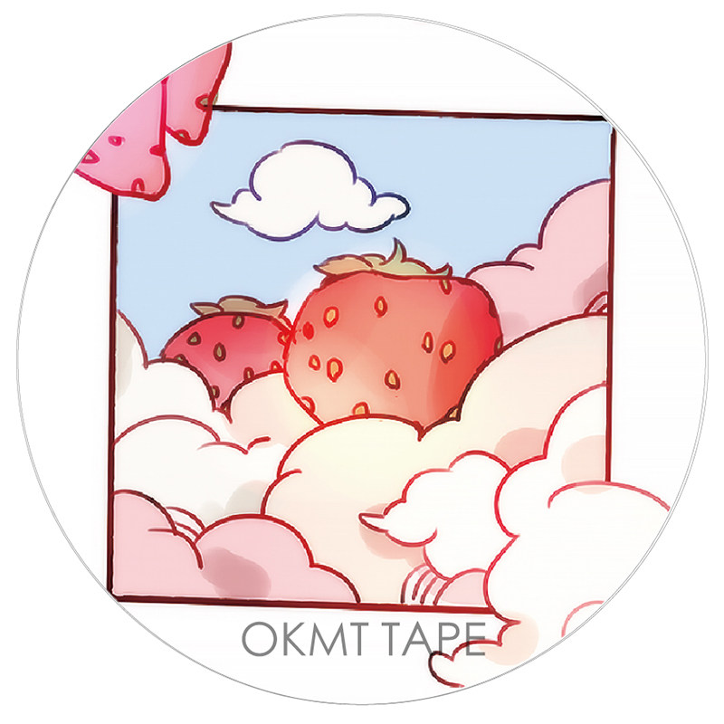 新七天手账胶带手帐素材和纸胶带贴纸人物草莓的盛宴超长循环特油