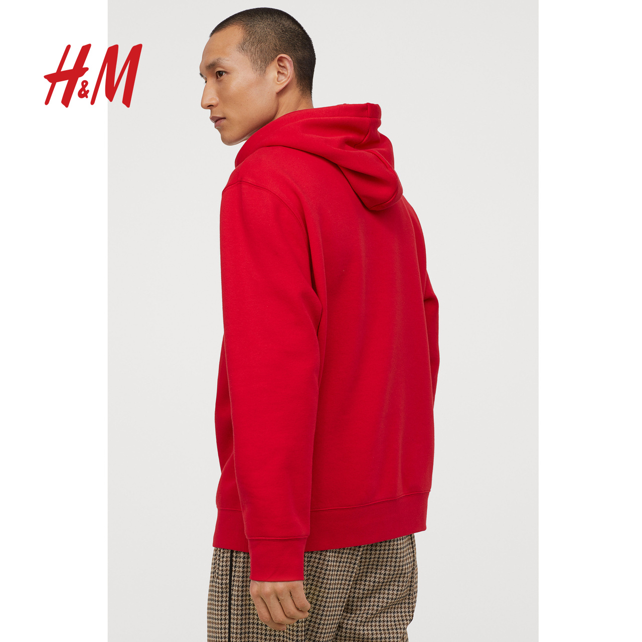 hm男装上衣男2020春秋新款联名卫衣男潮加绒连帽米奇衣服0825631