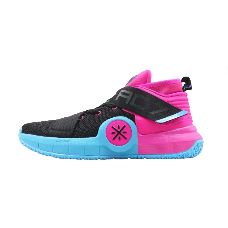 李宁 韦德之道 全城7代 白粉 骚粉小丑紫纯白魔术贴篮球鞋abap101