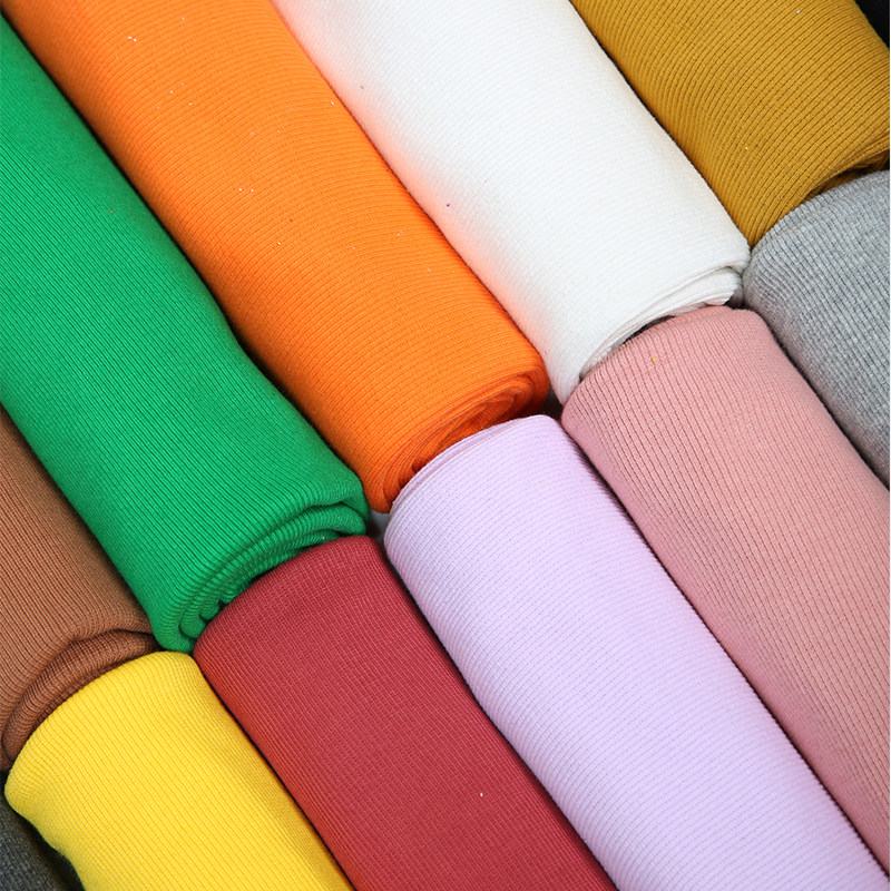 全棉针织弹力罗纹罗口布料领口袖口下摆脚口收口螺纹螺口服装辅料