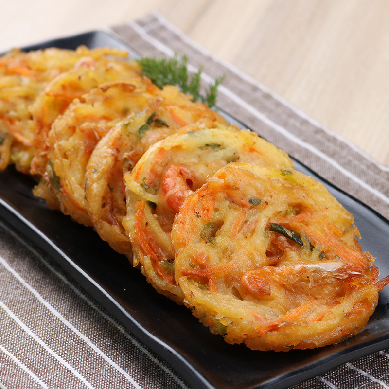 30片油炸香酥虾肉饼食品小吃