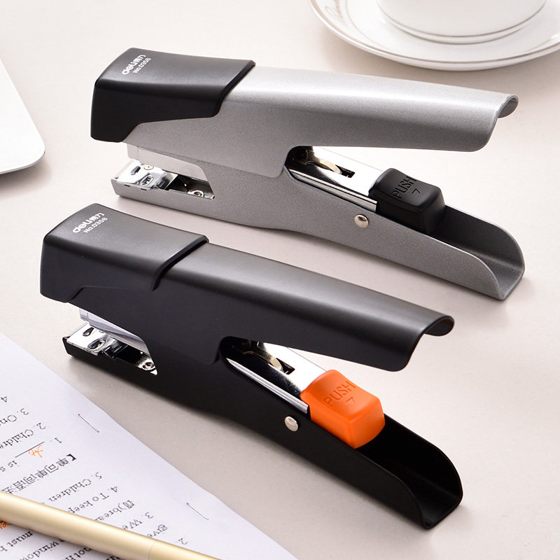 得力省力型手握式订书机0358订书器公学习家用12号中号标准型多功能