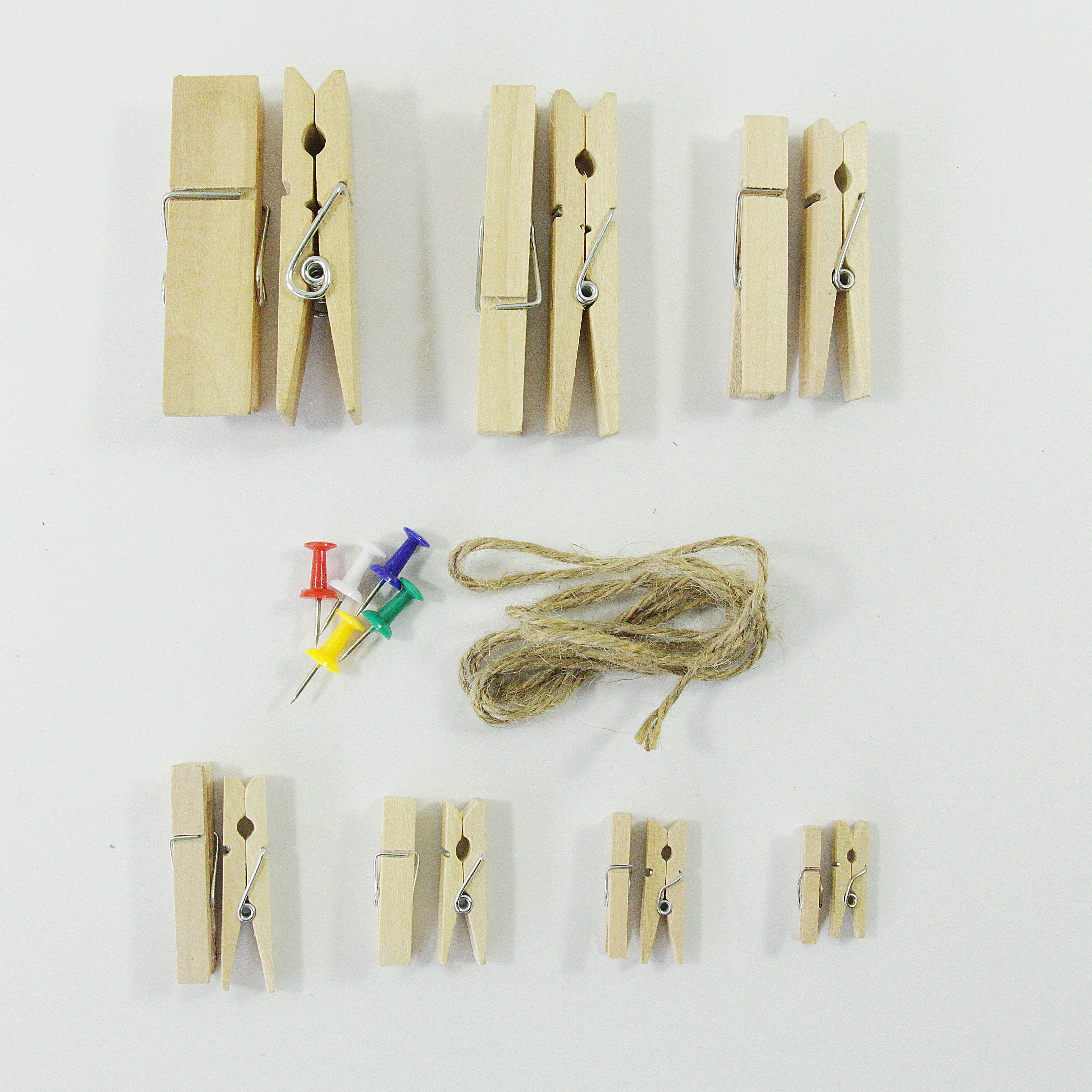 50个照片夹相片夹小木夹木质小夹子多功能收纳夹留言夹零食夹