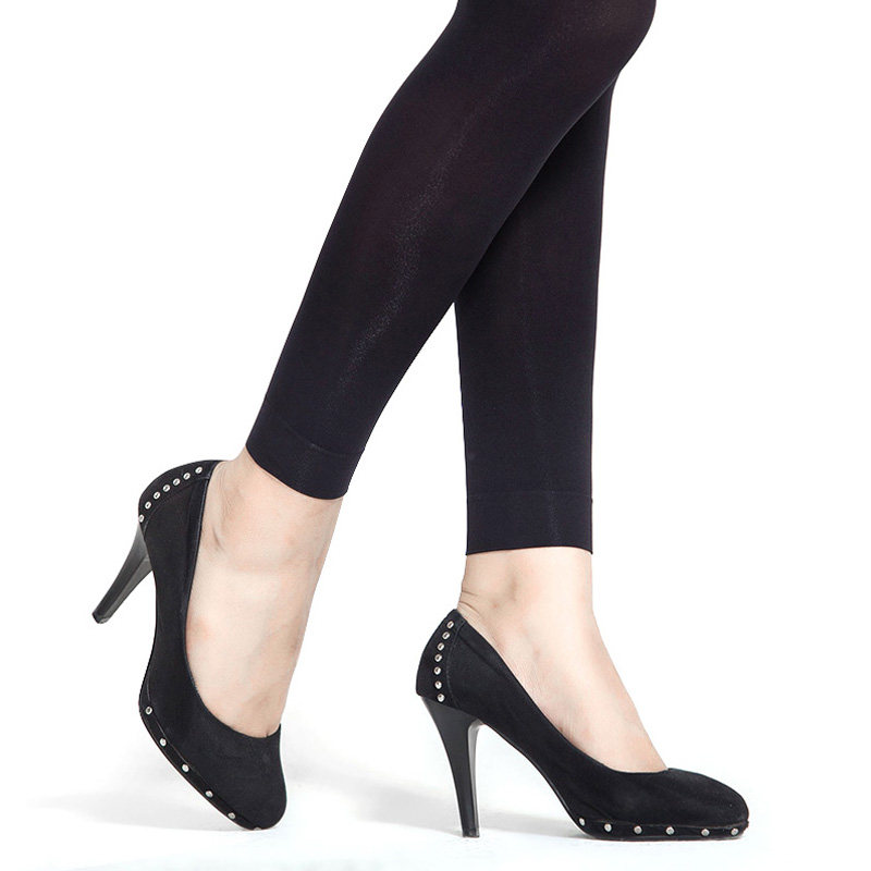 浪莎九分丝袜春秋薄款防勾丝加大码肉色中厚不带连脚打底连裤袜女