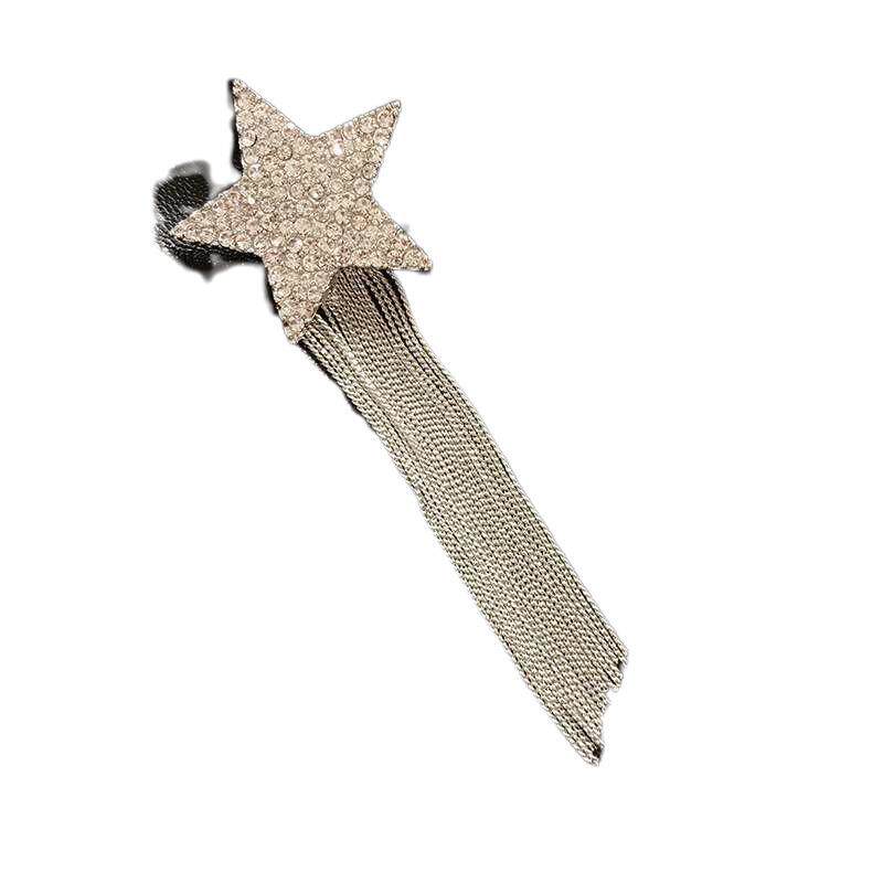 职业阿玛施特新款流苏星星胸针饰品轻奢满钻高档开衫胸针