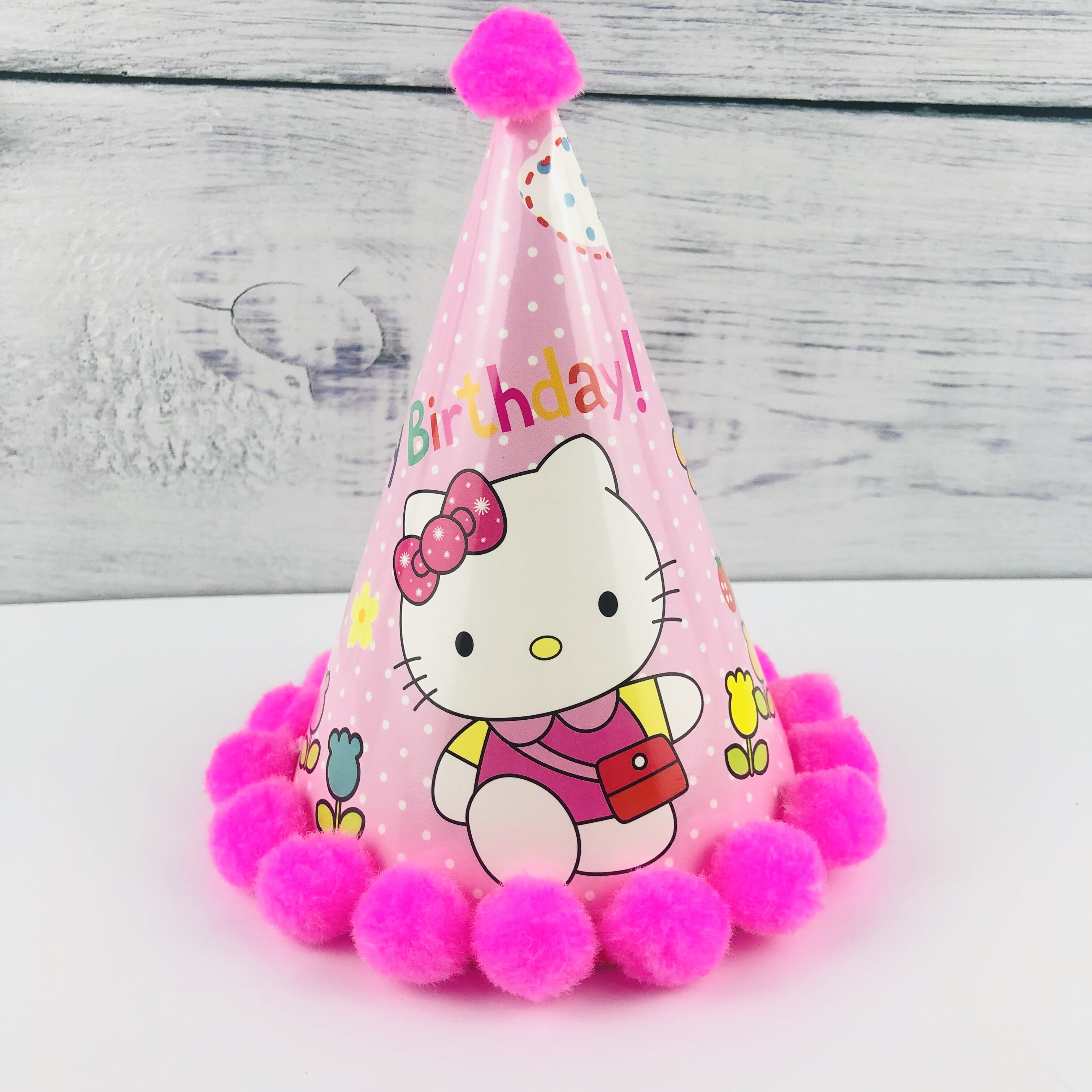 用品毛球帽生日生日蛋糕装饰帽子派对烘培插件网红节日装扮用品