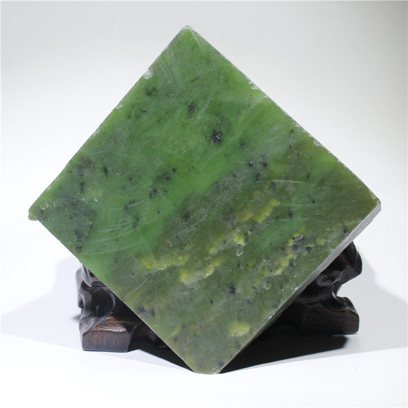 553克新疆和田菠菜碧玉籽料原石新货包邮件籽珠宝奇石